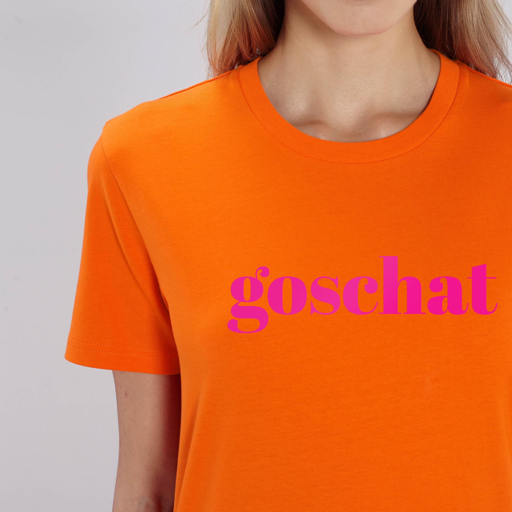 BUSSI DELUXE T-Shirt GOSCHAT - knallorange & neonpink