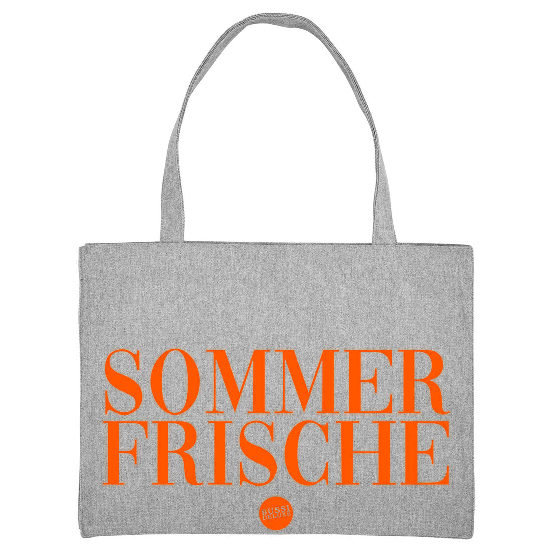 SOMMERFRISCHE Shopper Tasche - Grau Neonorange