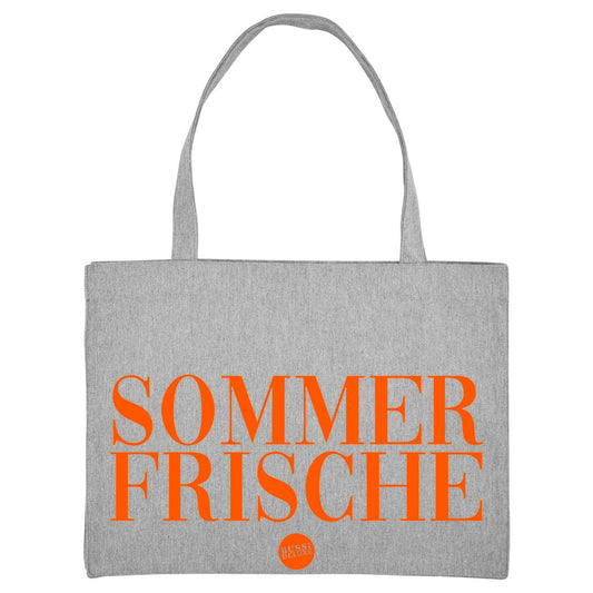 SOMMERFRISCHE Shopper Tasche - Grau Neonorange