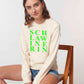 BUSSI DELUXE Sweater SCHLAWINERIN - natur neon grün