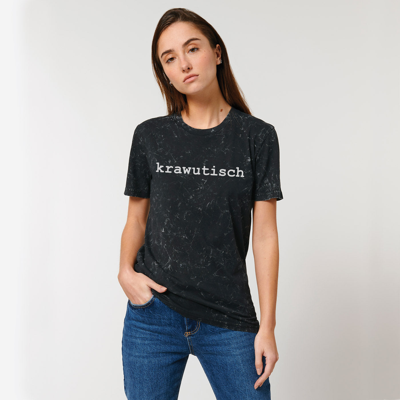 BUSSI DELUXE unisex T-Shirt KRAWUTISCH - vintage schwarz