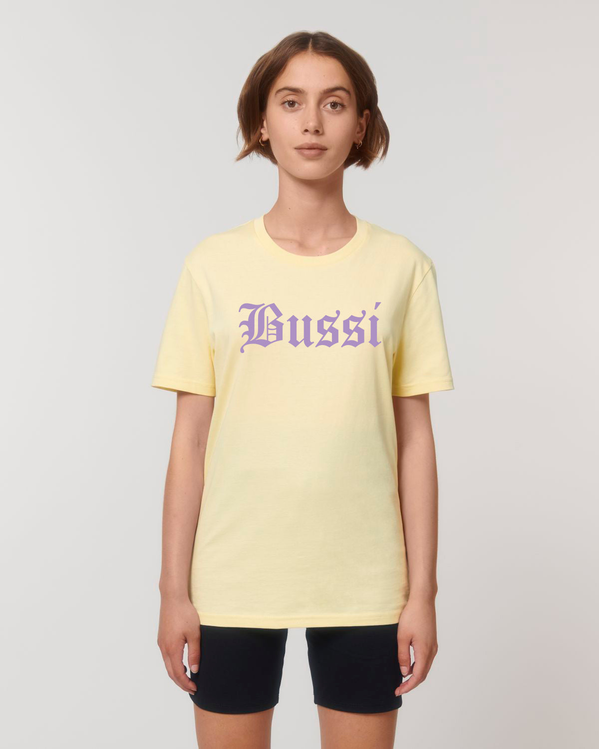 BUSSI T-Shirt BUSSI DELUXE - butter & lila