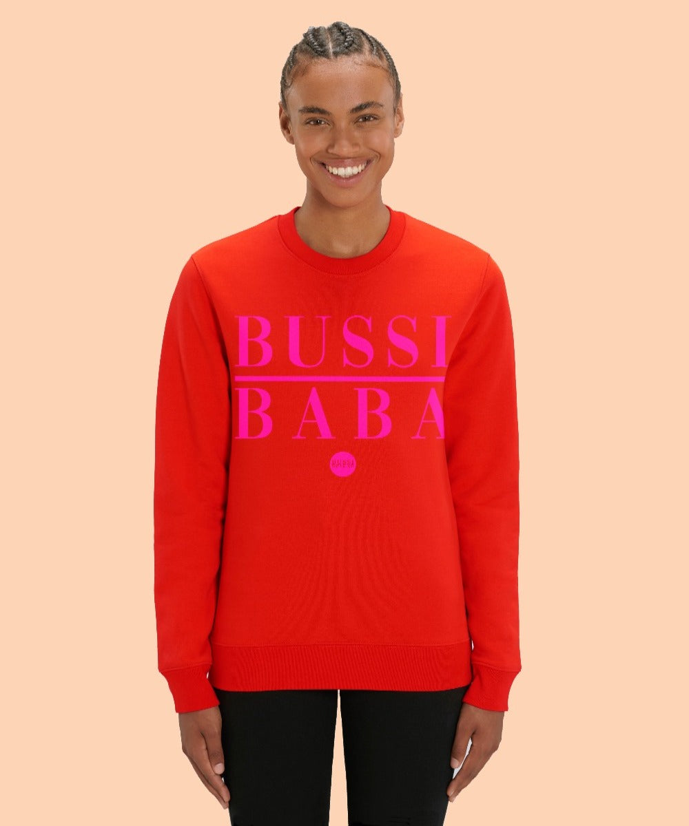 BUSSI DELUXE Sweater BUSSI BABA - warm rot neonpink