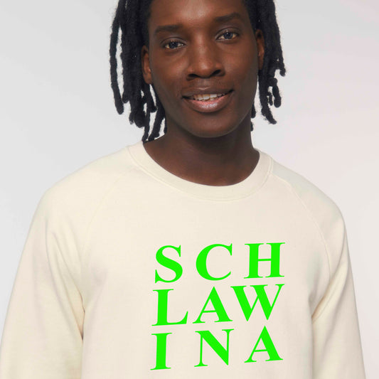 BUSSI DELUXE Sweater SCHLAWINA - natur neon grün