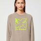 BUSSI DELUXE Sweater FRIEDE SEI LEIWAND - sand neon gelb