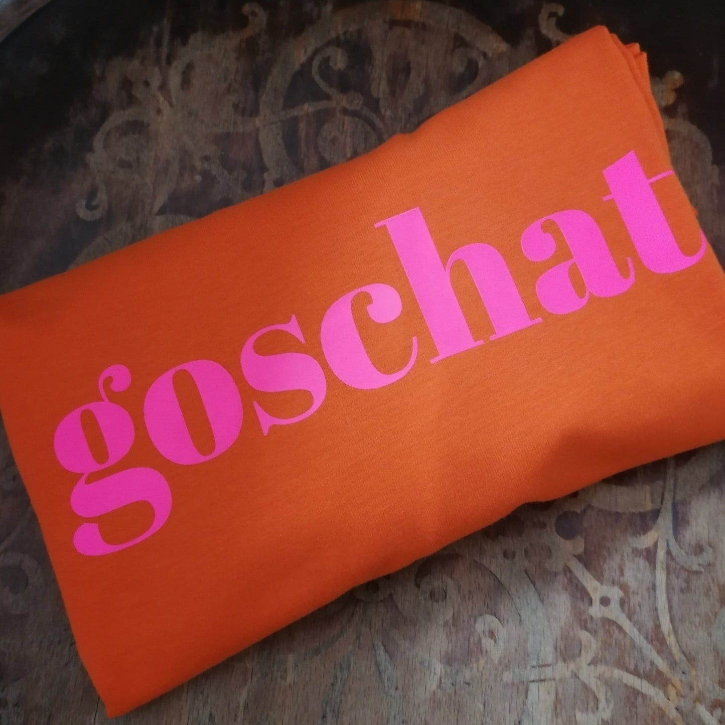 BUSSI DELUXE T-Shirt GOSCHAT - knallorange & neonpink