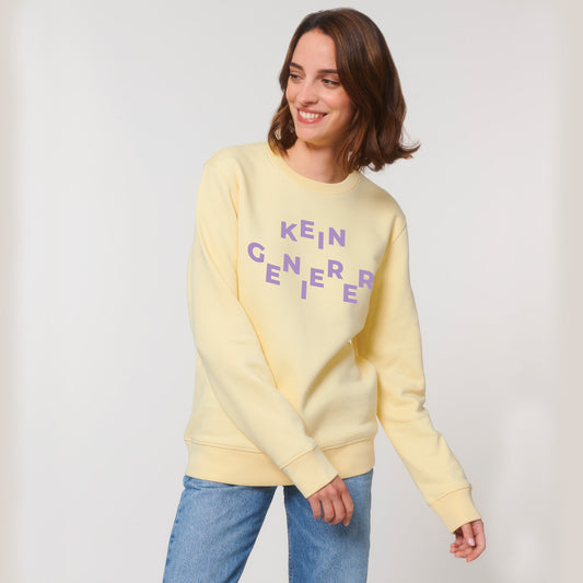 BUSSI DELUXE Sweater KEIN GENIERER - Butter & Lila