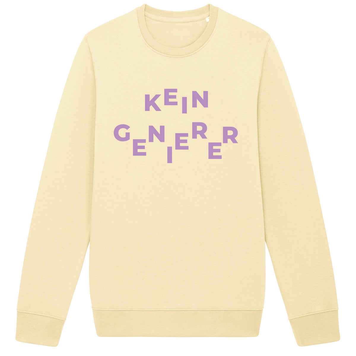 BUSSI DELUXE Sweater KEIN GENIERER - Butter & Lila