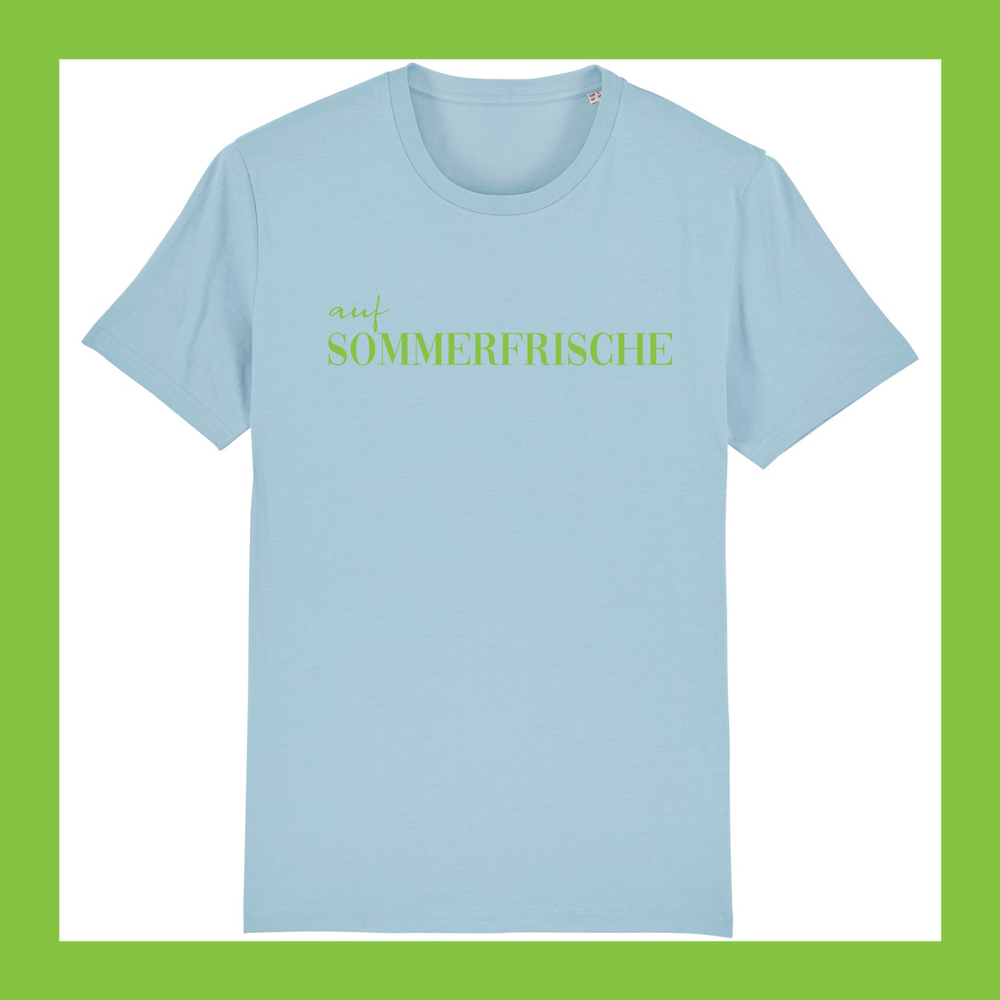 auf SOMMERFRISCHE T-Shirt BUSSI DELUXE - himmelblau & grün