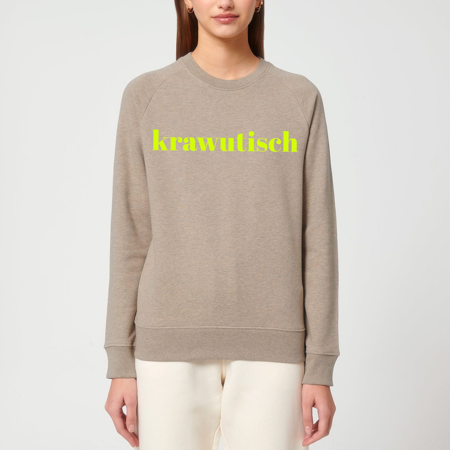 BUSSI DELUXE Sweater KRAWUTISCH - neongelb & sand